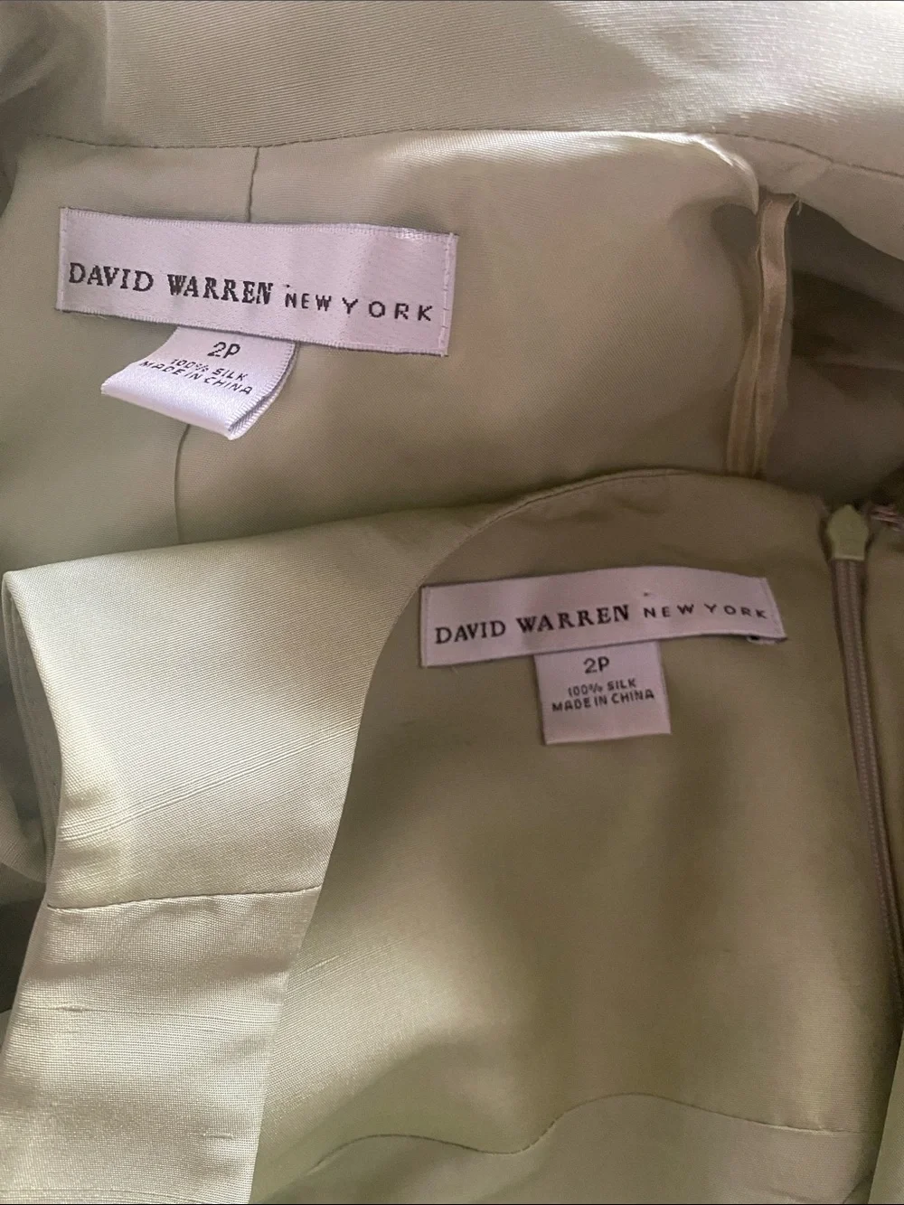 David Warren 100% silk dress and matching coat - Picture 9 of 9